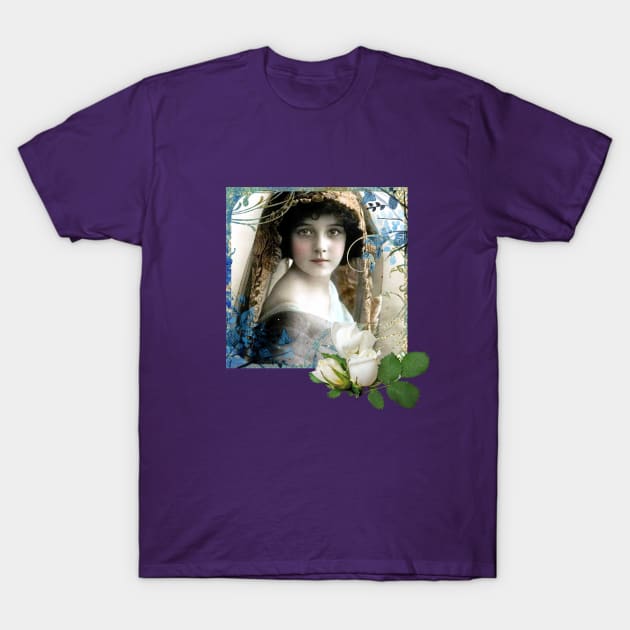 Girl with flowers T-Shirt by Sinmara